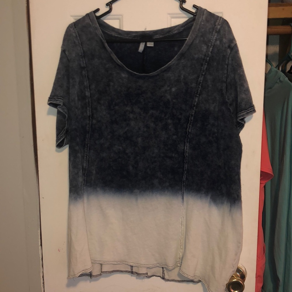 Bleached denim shirt